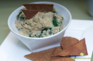 Eggplant dip with Spinach 4 wm